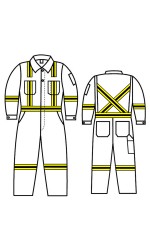 G3.3006 100% Cotton Unlined Coverall with stripes