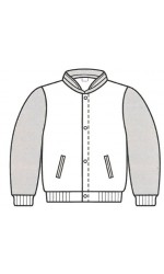 MJ.2328 Melton & Leather Bomber Jacket