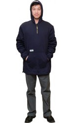 F3.4712 FR Modacrylic Cotton Jogging Fleece Hooded Half Zippered Pullover