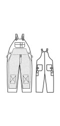 GB.712 88/12 Cotton Nylon FR Canvas Unlined Bib Overall With Leather Front