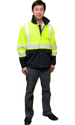 GJ.2352H High Visibility Waterproof Coated Highway Jacket