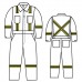 GT.123 Economic Style Nomex IIIA Unlined Coverall with stripes