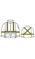 GT.209A Nomex IIIA Vapro-Lite Unlined Jacket with stripes