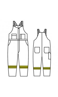 GT.709A Nomex IIIA Unlined Bib Overall with stripes