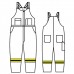 GT.709A Nomex IIIA Unlined Bib Overall with stripes