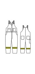 GT.715A Kermel Vapro-Lite Unlined Bib Overall