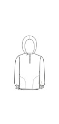 MC.P42 FR Modacrylic Cotton Half Zippered Long Sleeve Hooded Pullover
